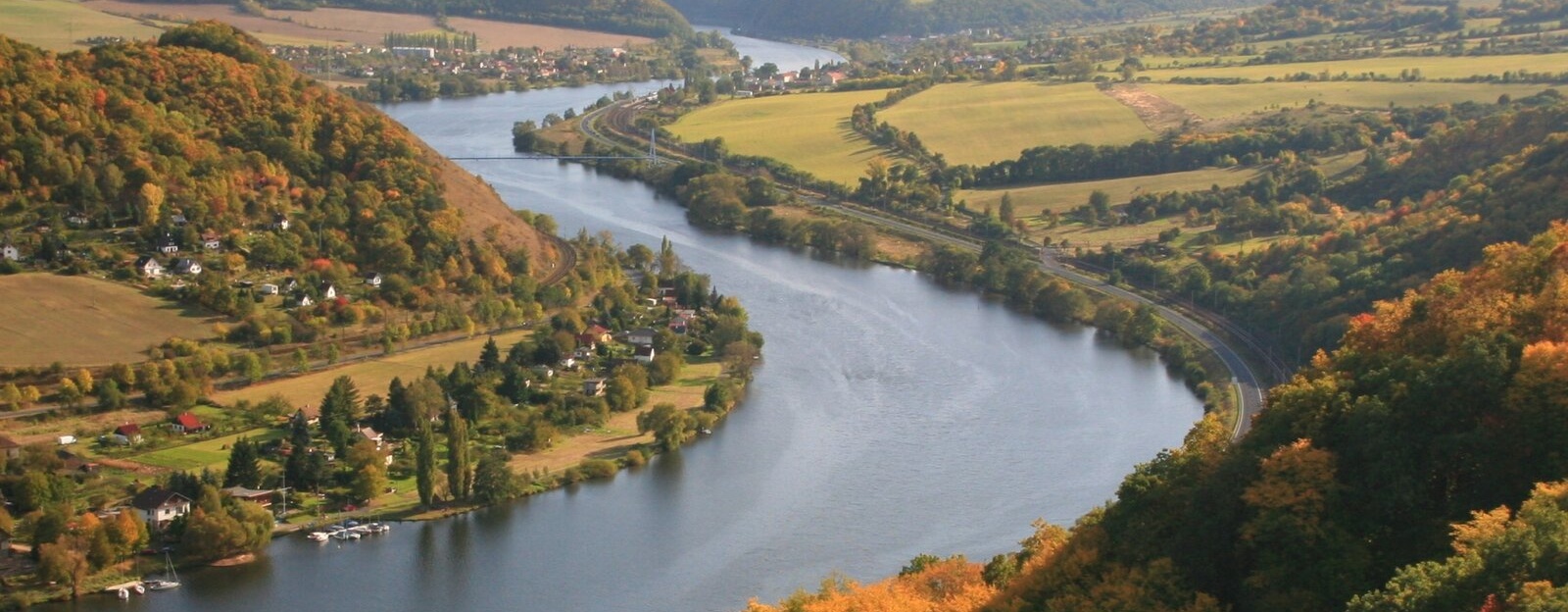 Krajina České republiky z výšky.